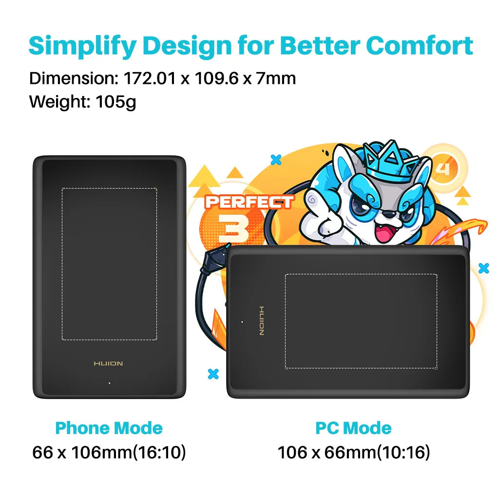 Huion H420X Graphics Tablet Drawing Pad For PC And Android