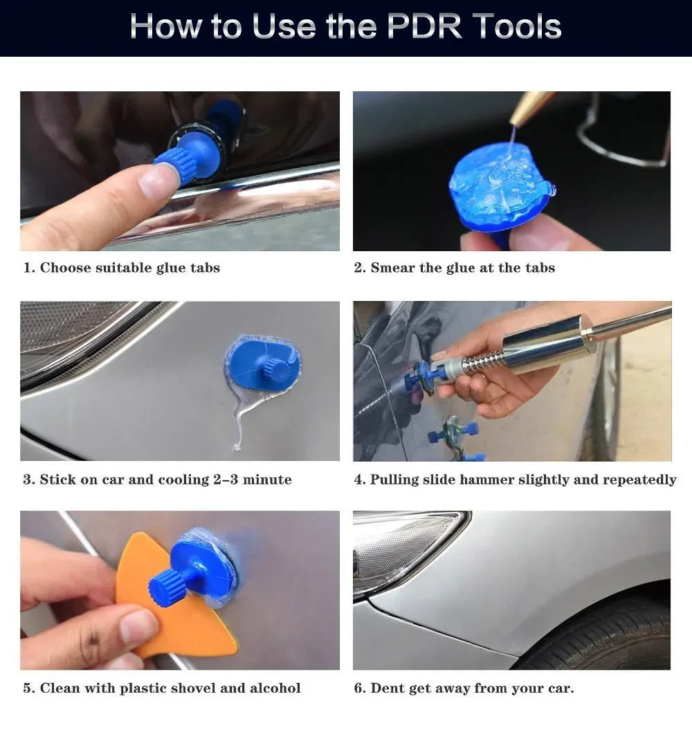 JOIGVFN Auto Dent Repair Kit Paintless Dent Removal Tools