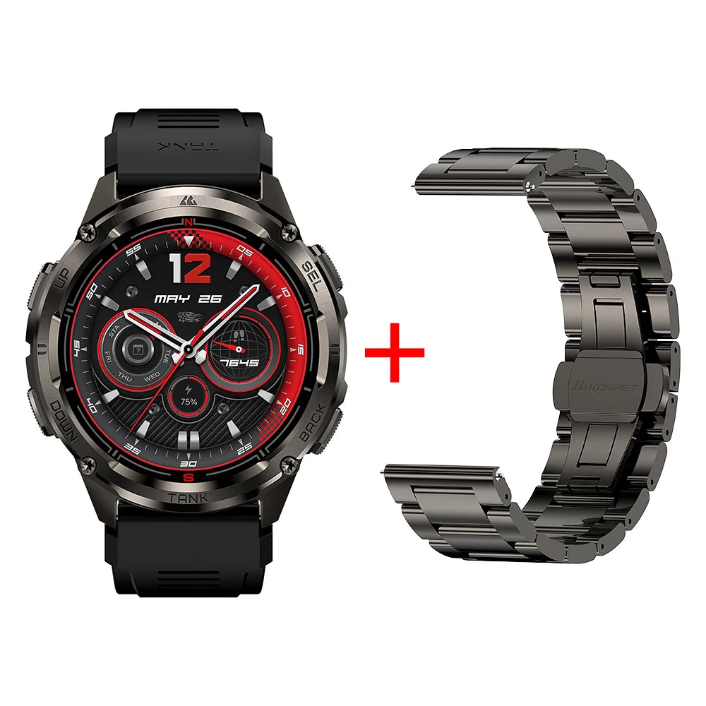 KOSPET Tank T3 Ultra 2 GPS Smartwatch AMOLED Display Waterproof