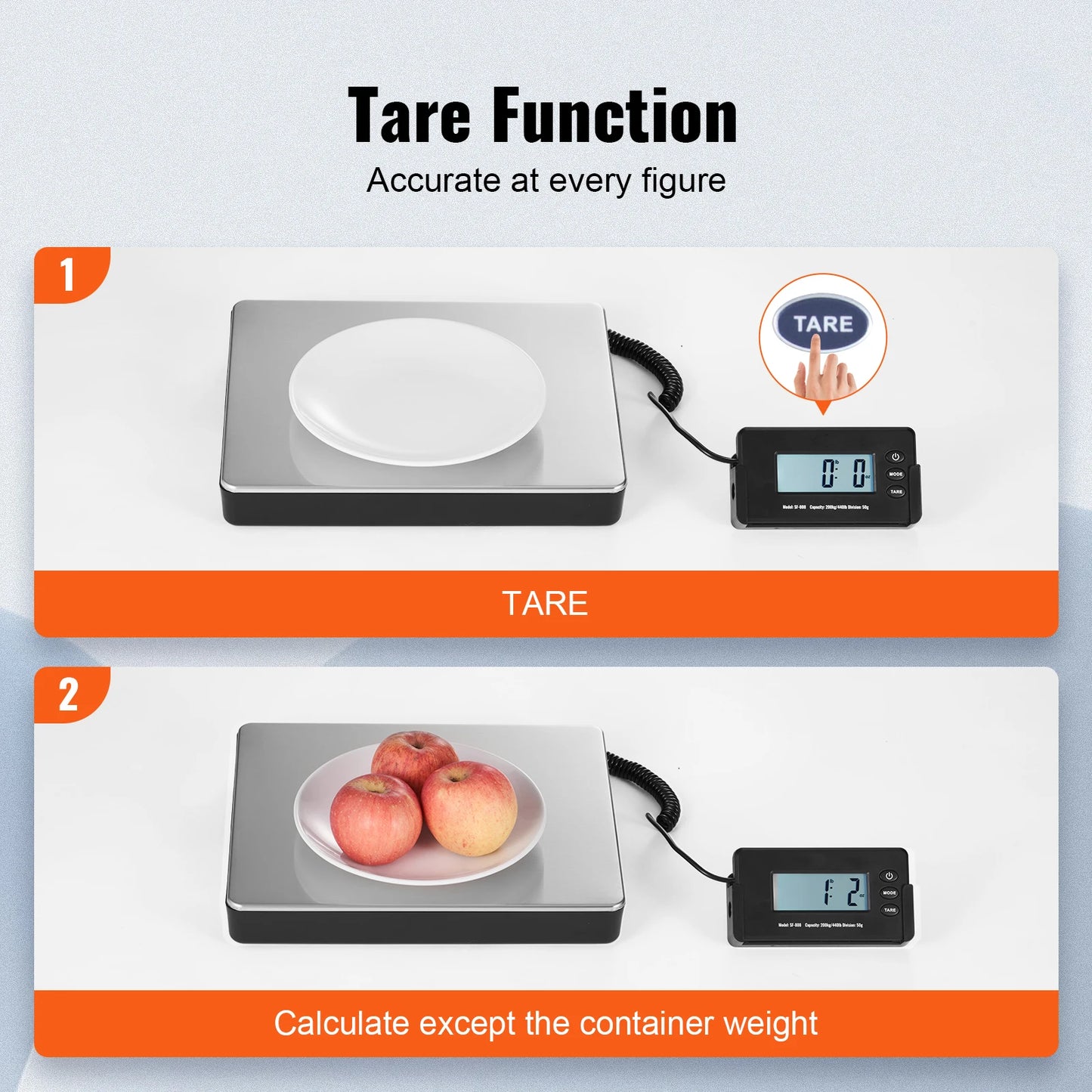 SucceBuy Digital Shipping Scale With Timer And Tare Function