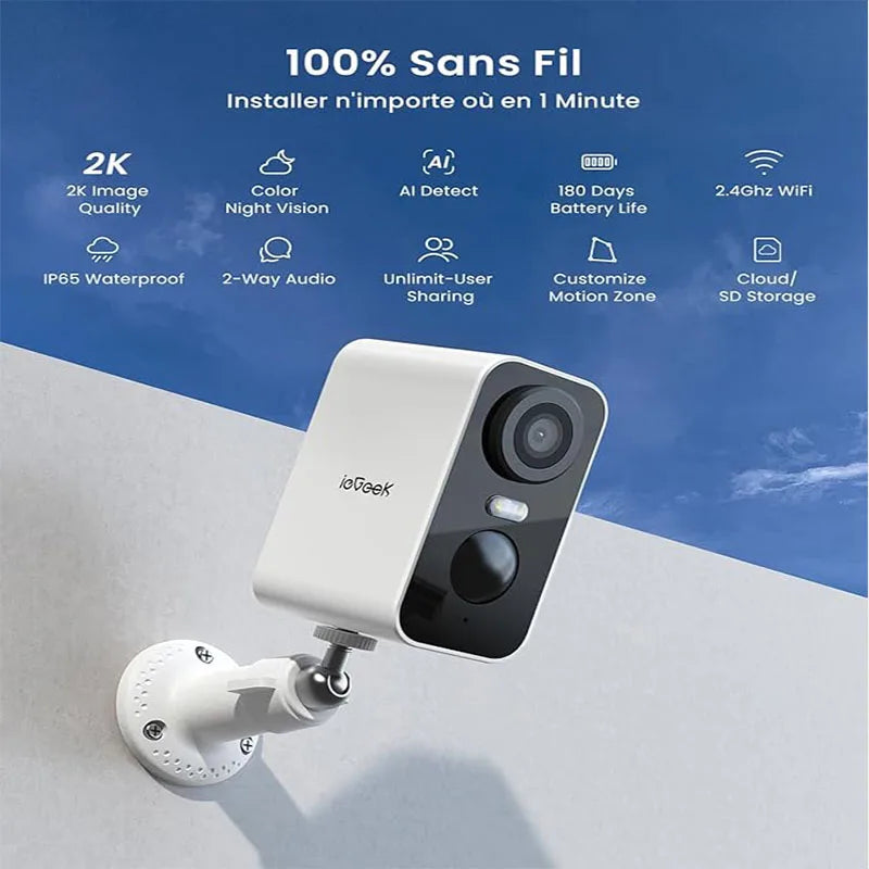 IEGEEK Two Pack Wireless 1080P Battery Surveillance Camera Night Vision