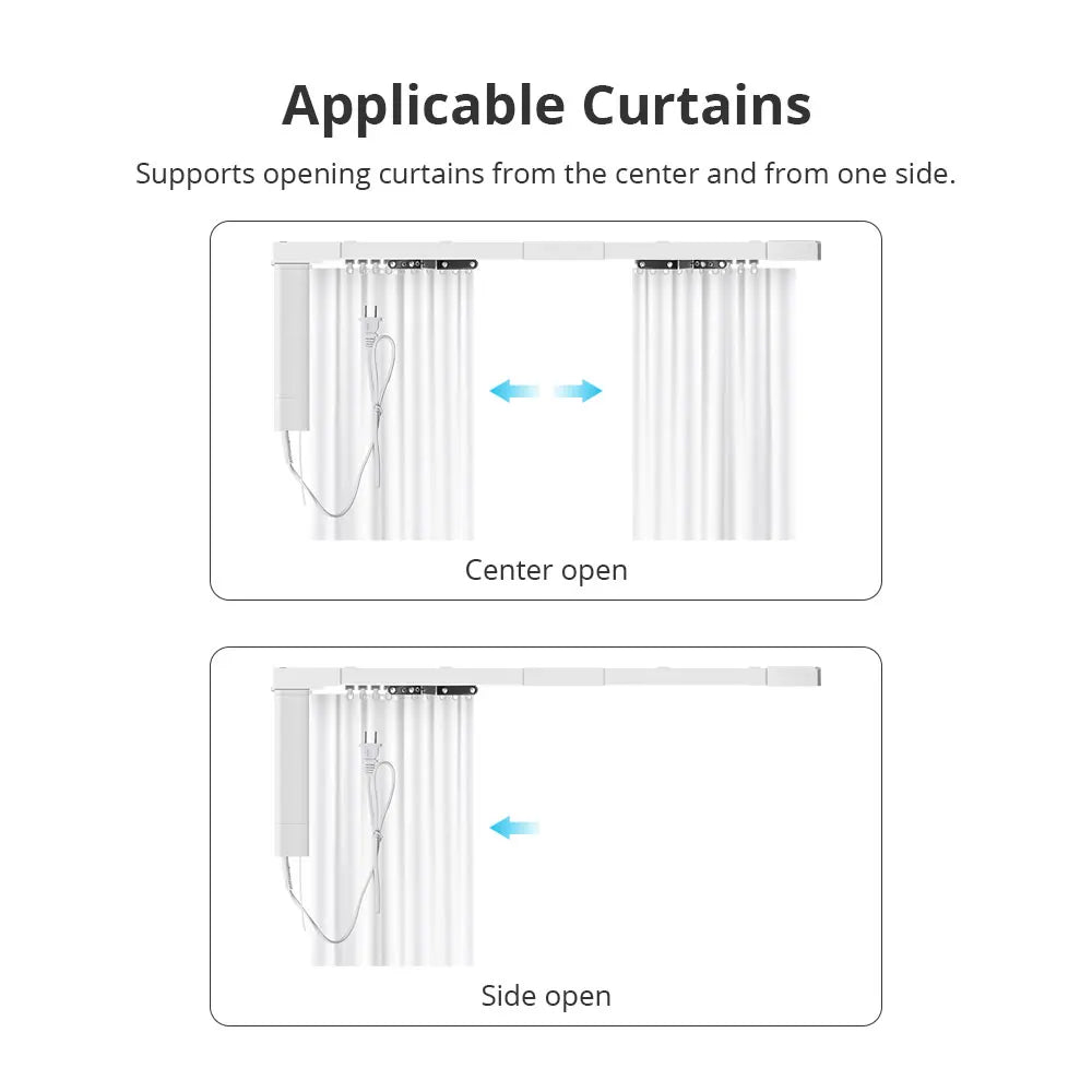 Zemismart Matter Over WiFi Electric Curtain Track With Smart Motor