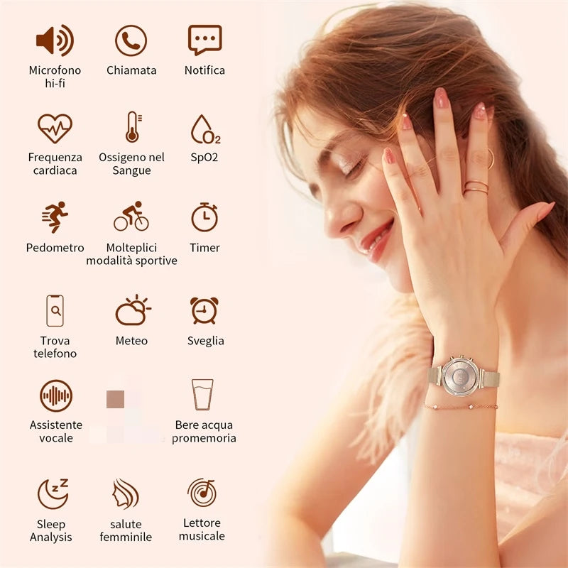 INNOFOVO Ladies Smartwatch Touch Screen With Calls And Messages