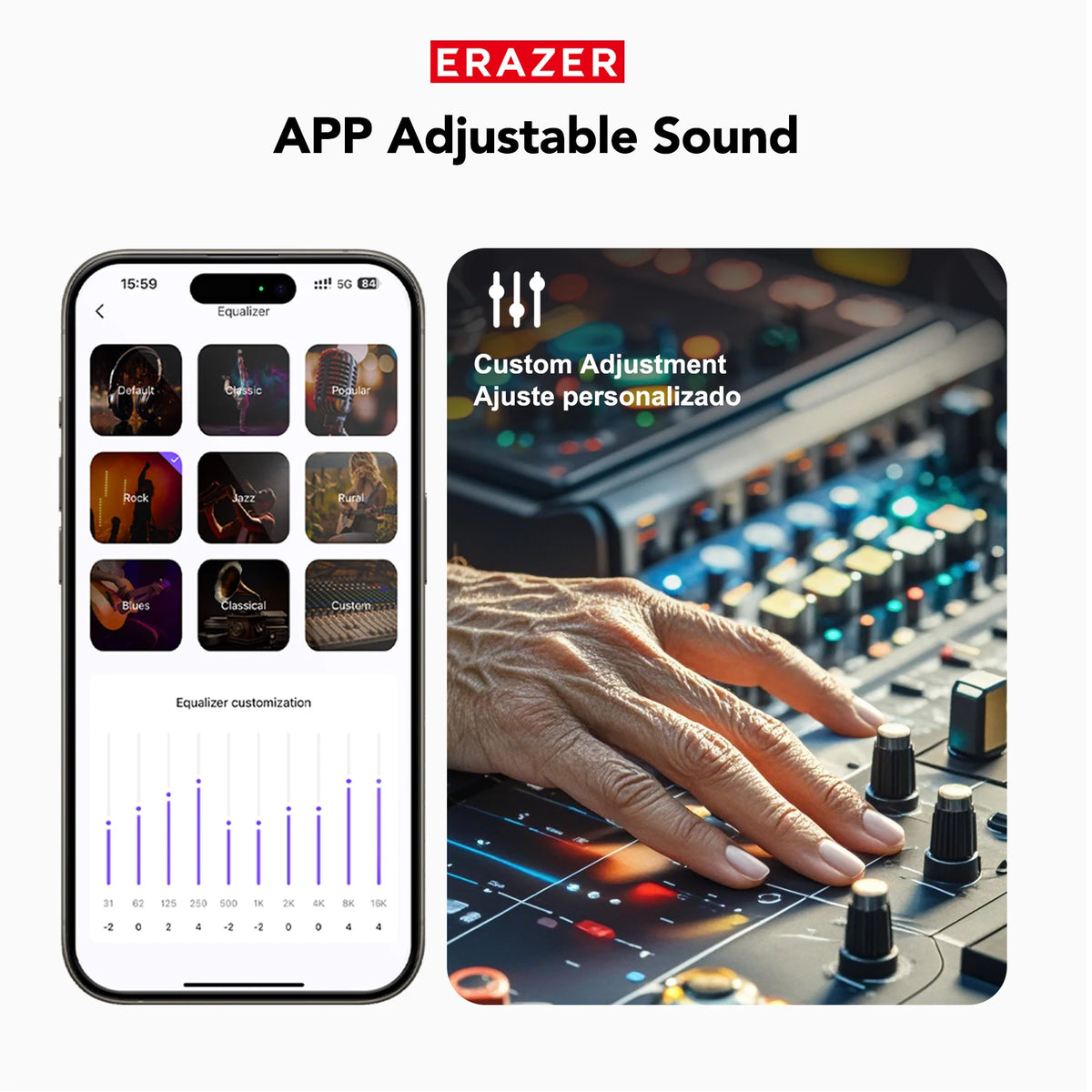 HD LCD AI Translator Bluetooth Wireless Earphones Active Noise Cancellation