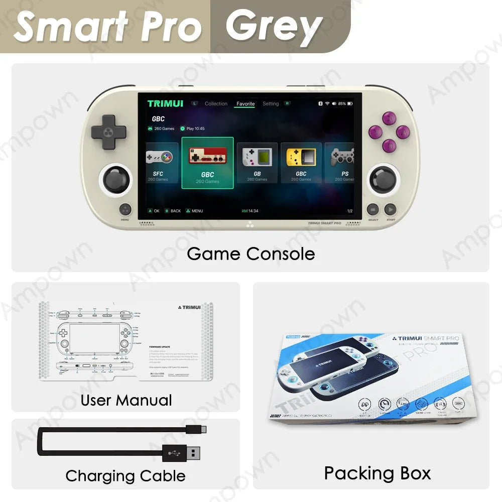 TRIMUIC Smart Pro Handheld Game Console 64GB Retro Portable Gaming