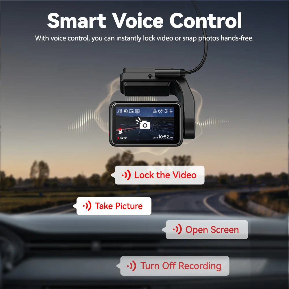 Redtiger A4 4K Dash Cam Front And Rear Recorder GPS