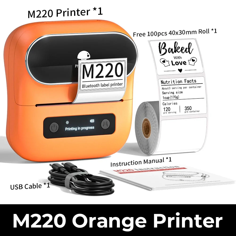 Phomemo M220 Label Printer For Barcodes And QR Codes