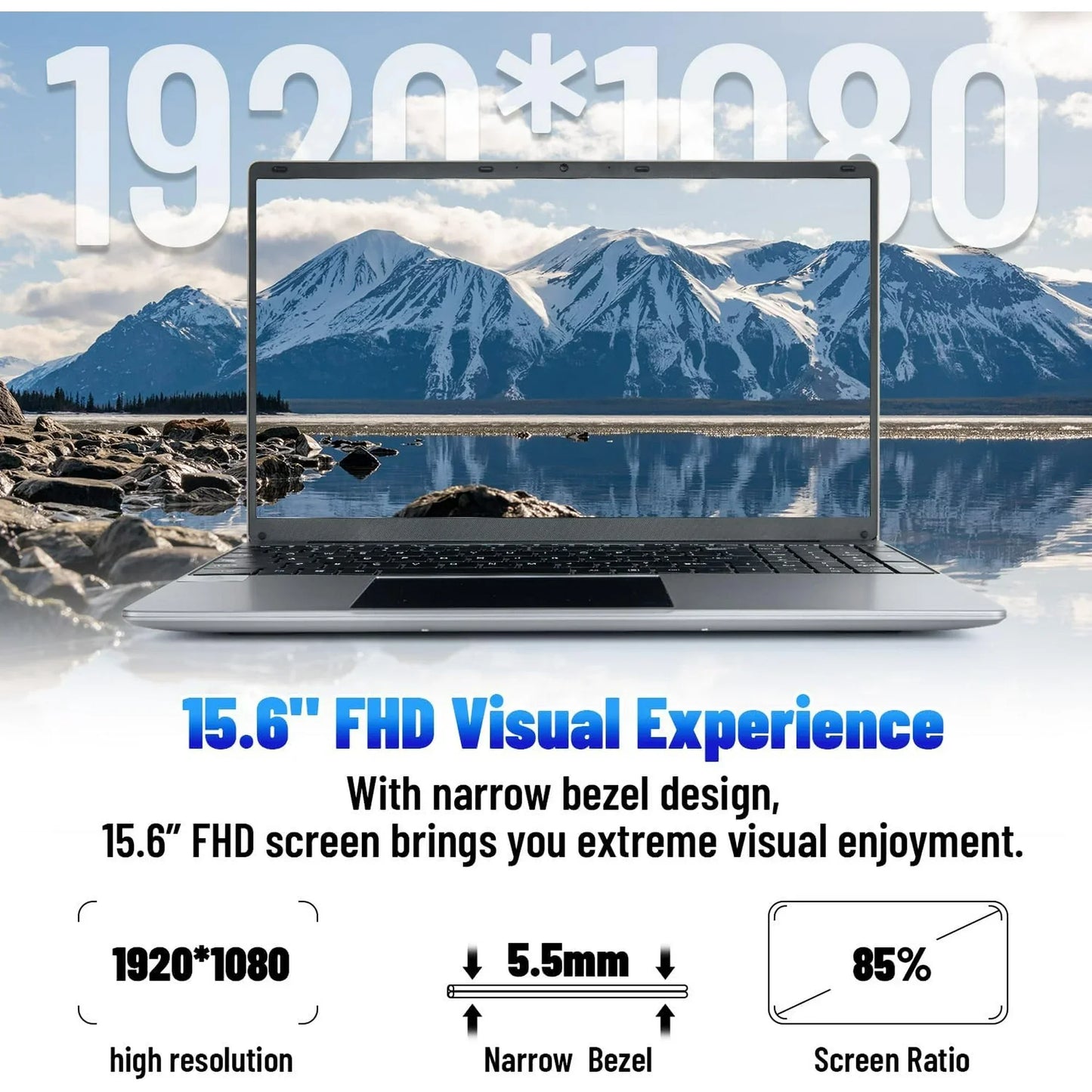 URAO LT1505 Laptop N5095 16GB RAM 512GB SSD IPS FHD Windows 11 38000mAh Battery