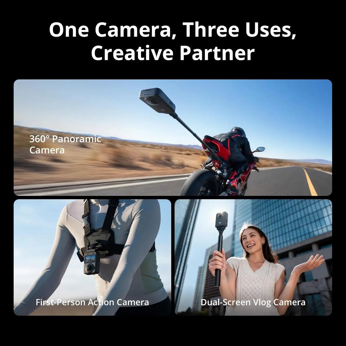 DJI Osmo 360 Camera Featuring Native 8K Video 120MP Photos
