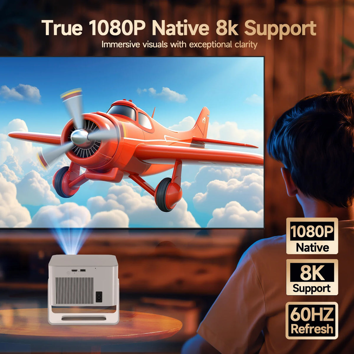 Magcubic Android 14 Projector Auto Focus Native 1080P 900 ANSI