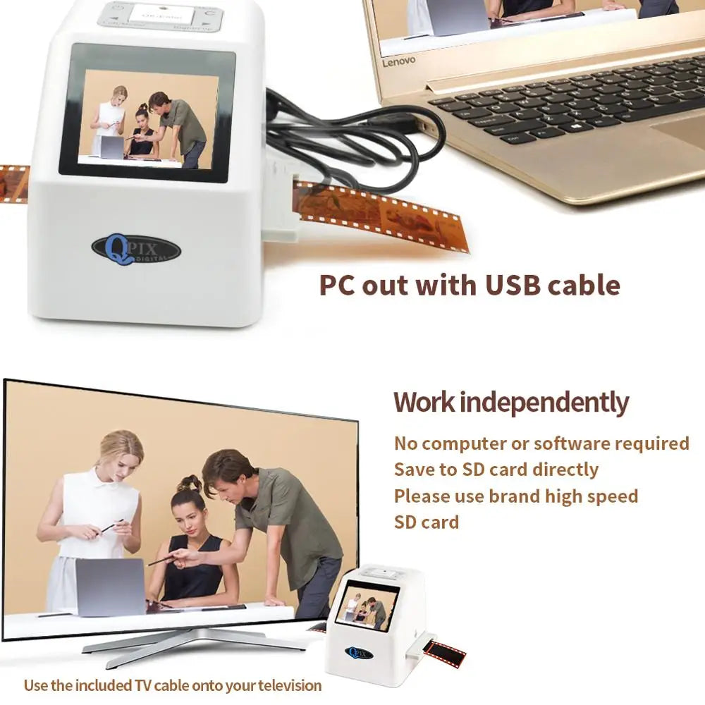 QPIX DIGITAL 35mm Film Scanner 22MP Negative Slide Converter