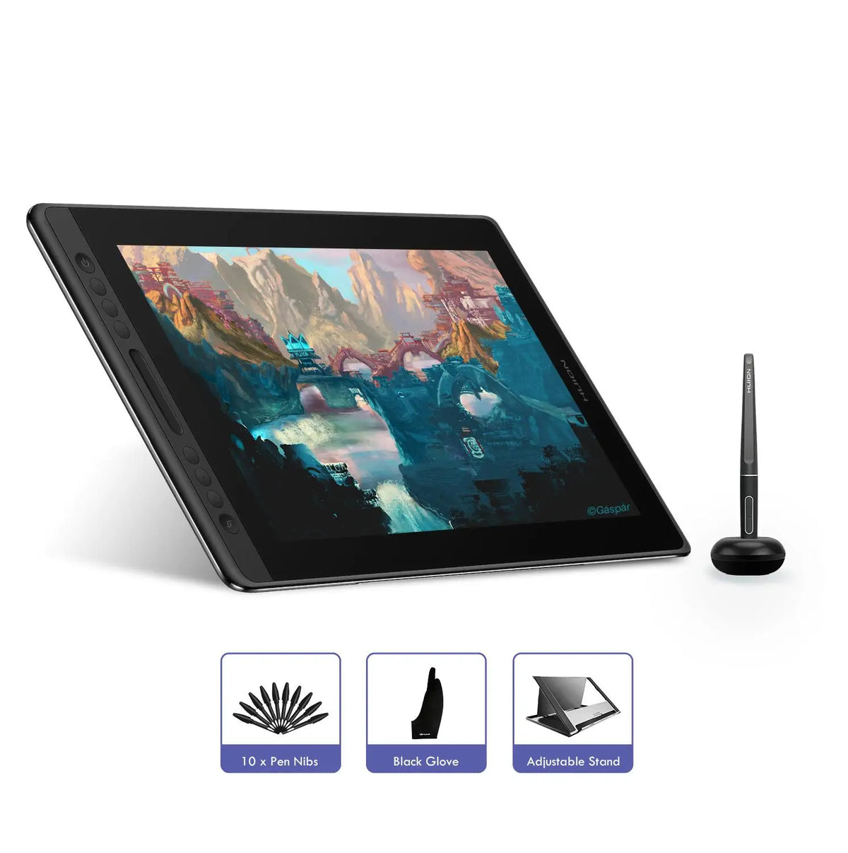 Huion Kamvas Pro 16 Graphics Monitor Battery Free Stylus