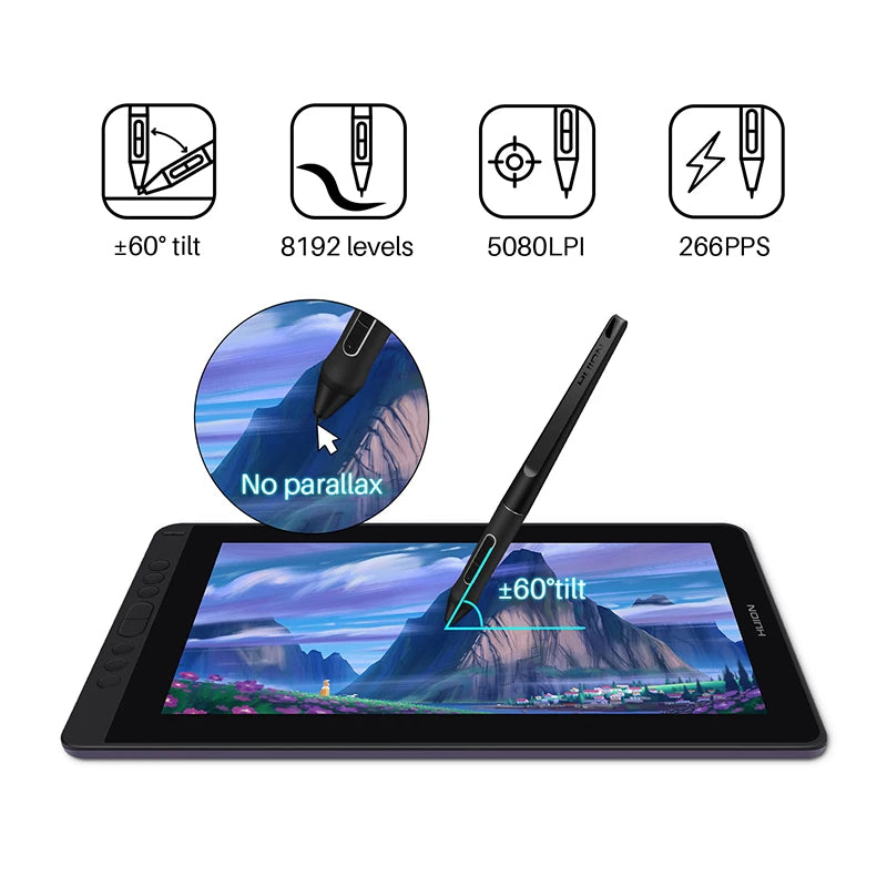 HUION Kamvas 13 Battery Free Pen Display Graphics Tablet