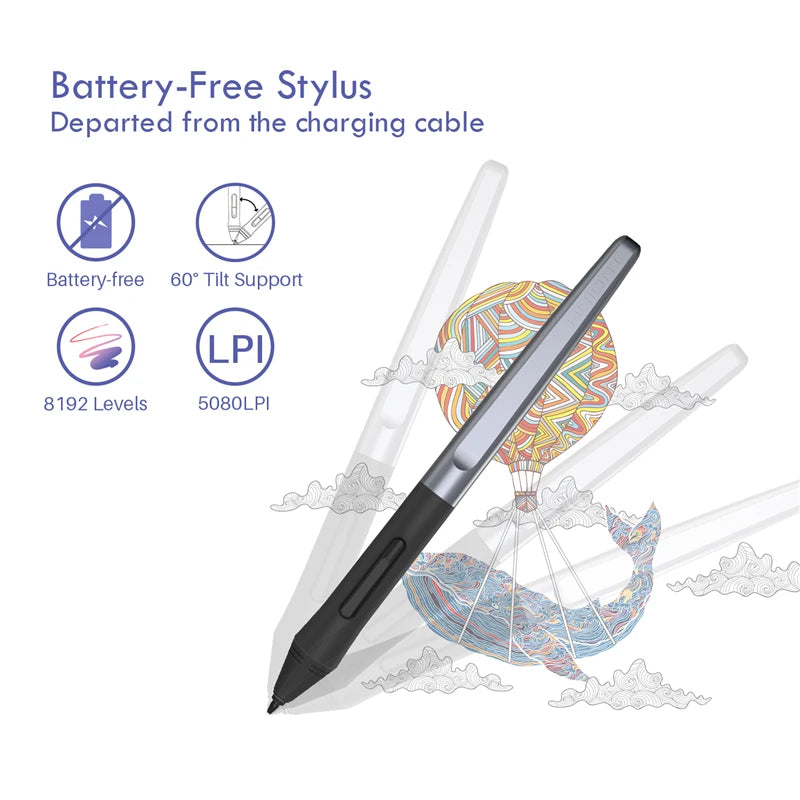 HUION H950P Ultrathin Graphic Tablet With Battery Free Stylus