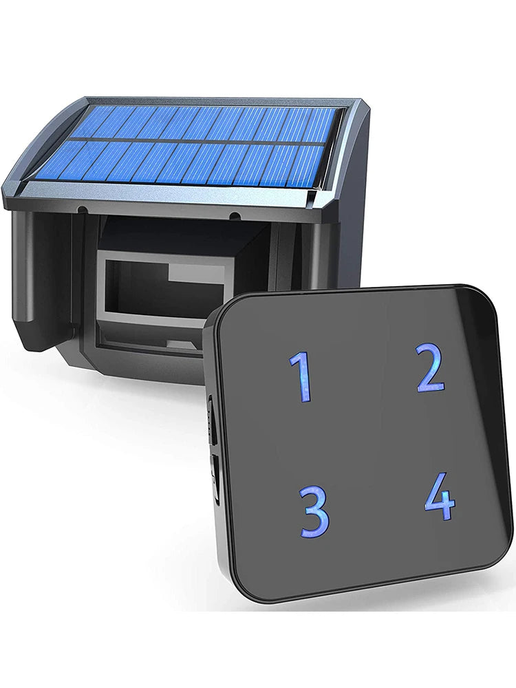 HTZSAFE Solar Wireless Driveway Motion Sensor Security Alarm