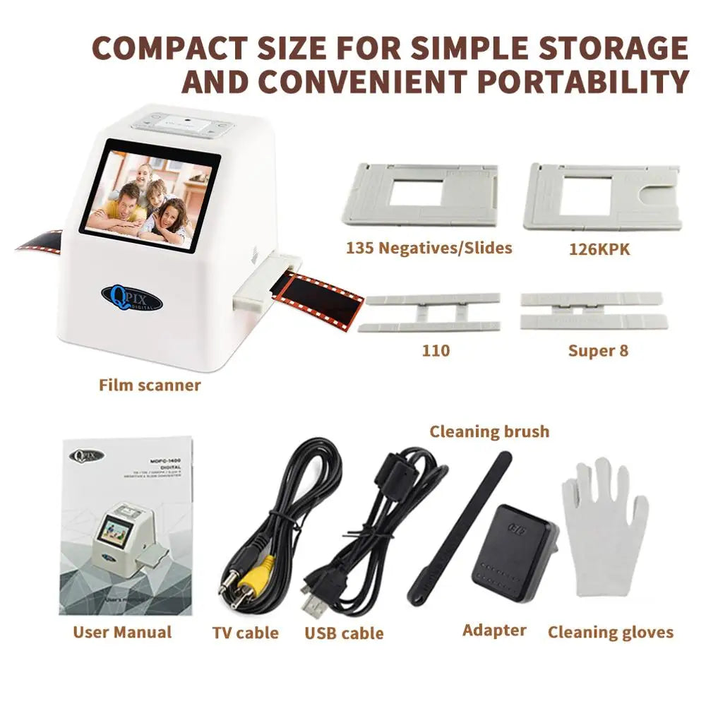 QPIX Digital Film Scanner 35mm 110 135 126 Negative Slide