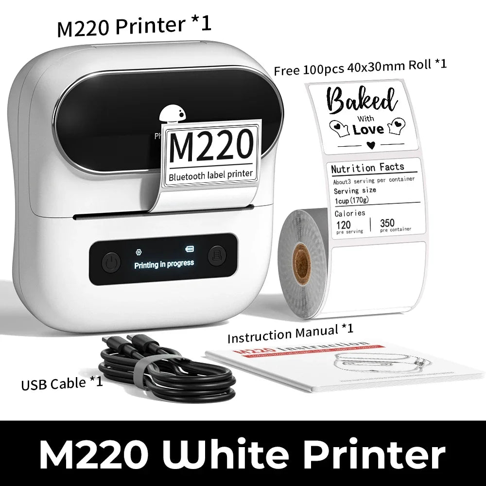 Phomemo M220 Label Printer For Barcodes And QR Codes