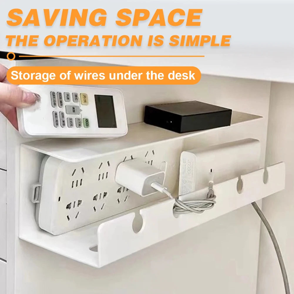 Under Desk Cable Management Tray 2 Pack Self Adhesive