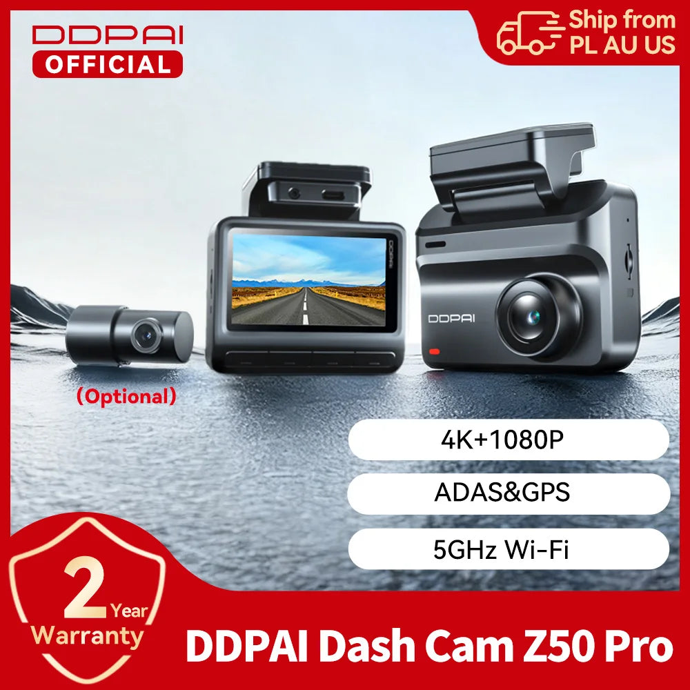 Ddpai Z50 Pro Dashboard Camera 4K Front And Rear ADAS