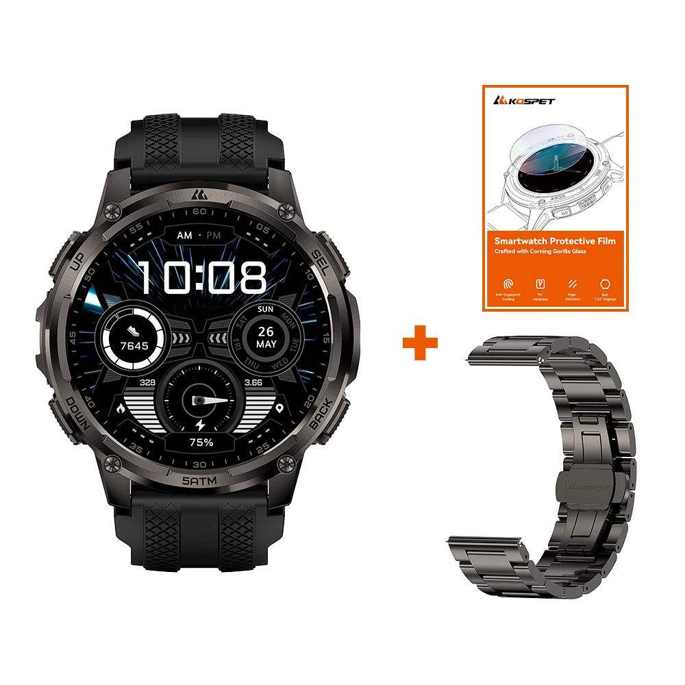 Kospet Tank T4C Rugged Smartwatch With Dual Band GPS Support