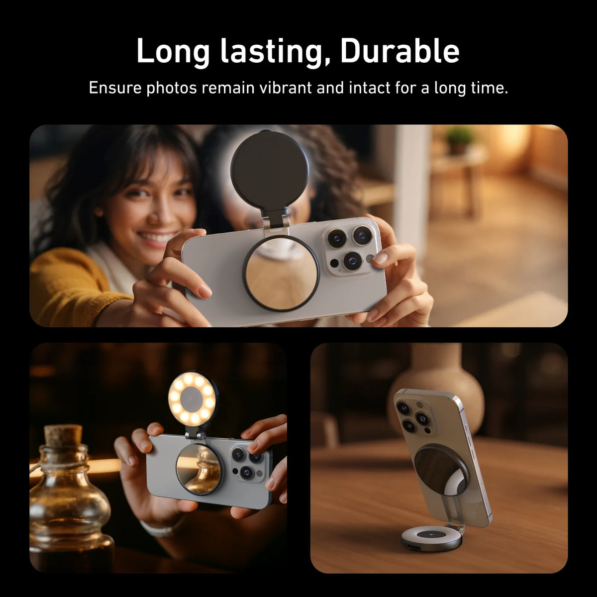 Telesin Magnetic Fill Light Mini Selfie Ring For iPhone MagSafe