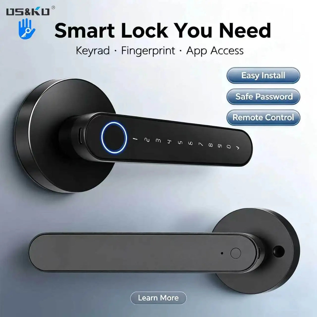 DSKDFTY Bluetooth Smart Fingerprint Door Lock With Keypad