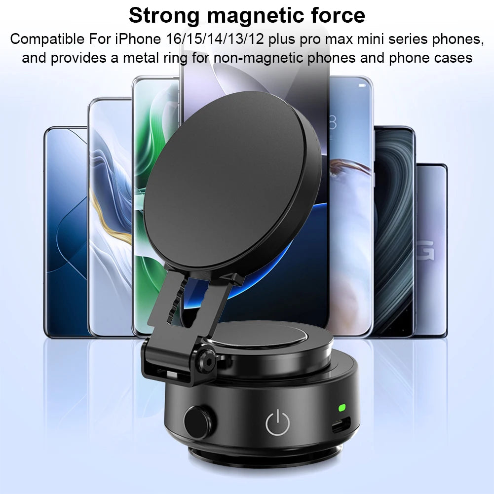 Jaysuing MagSafe Magnetic Vacuum Car Phone Holder 360 Rotatable Mount