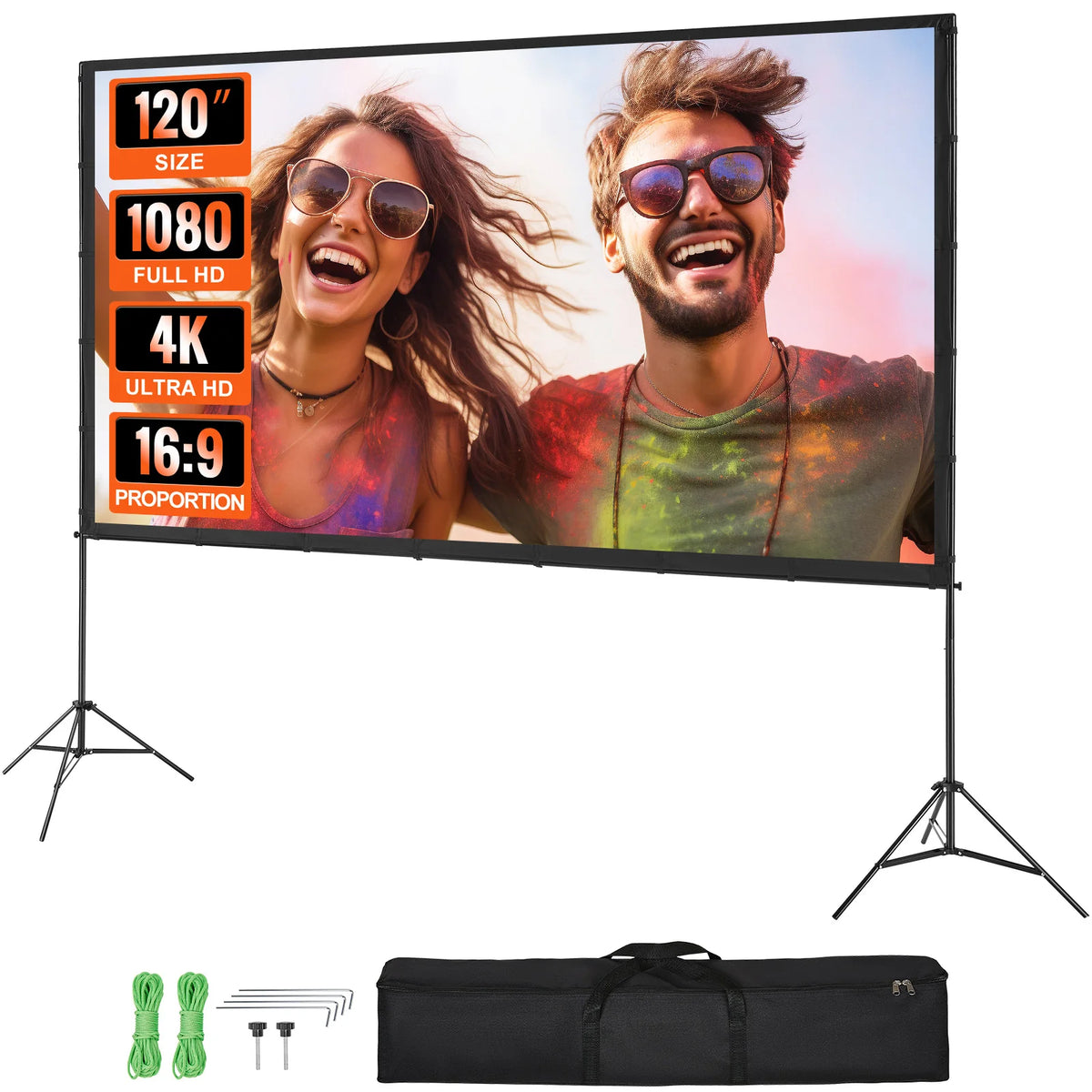 Vevor Portable Projector Screen With Adjustable Stand