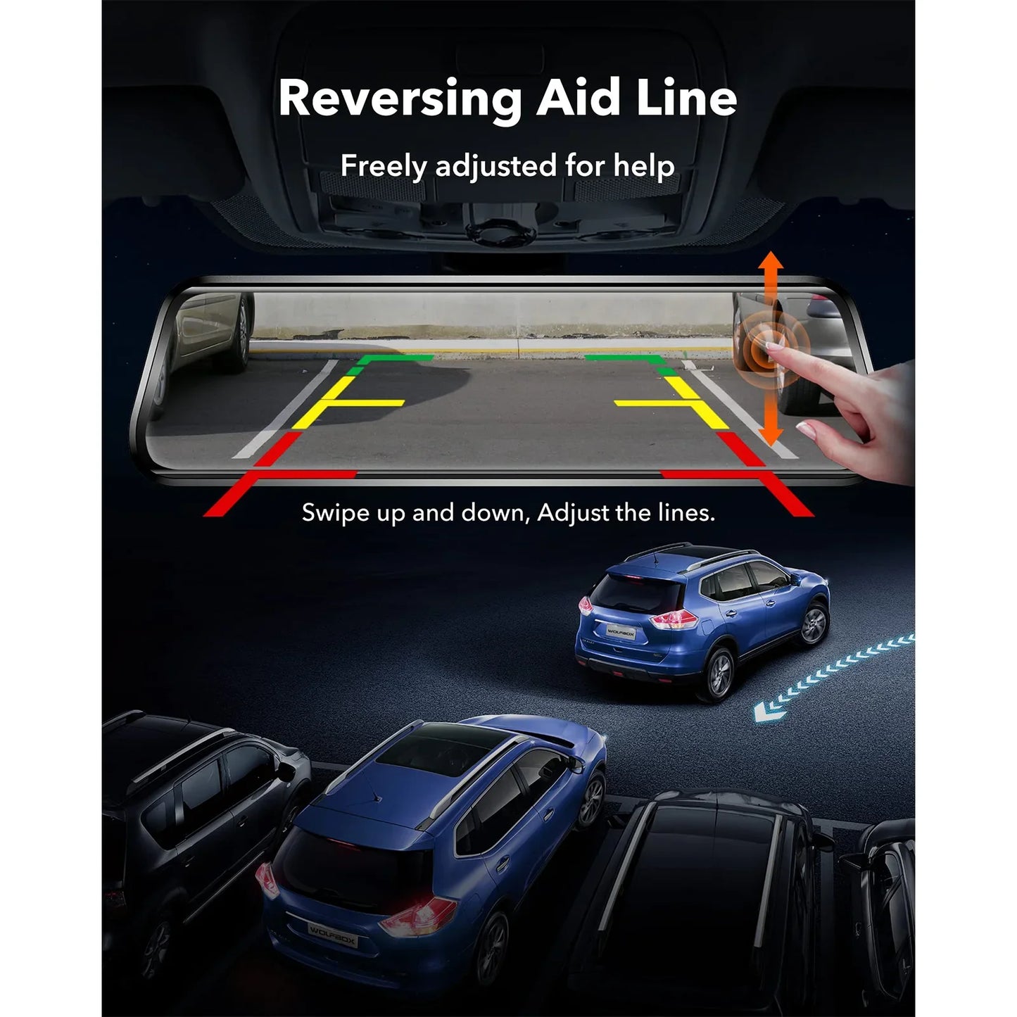 Wolfbox G930 10 Dash Cam 4K Car DVR Mirror Display