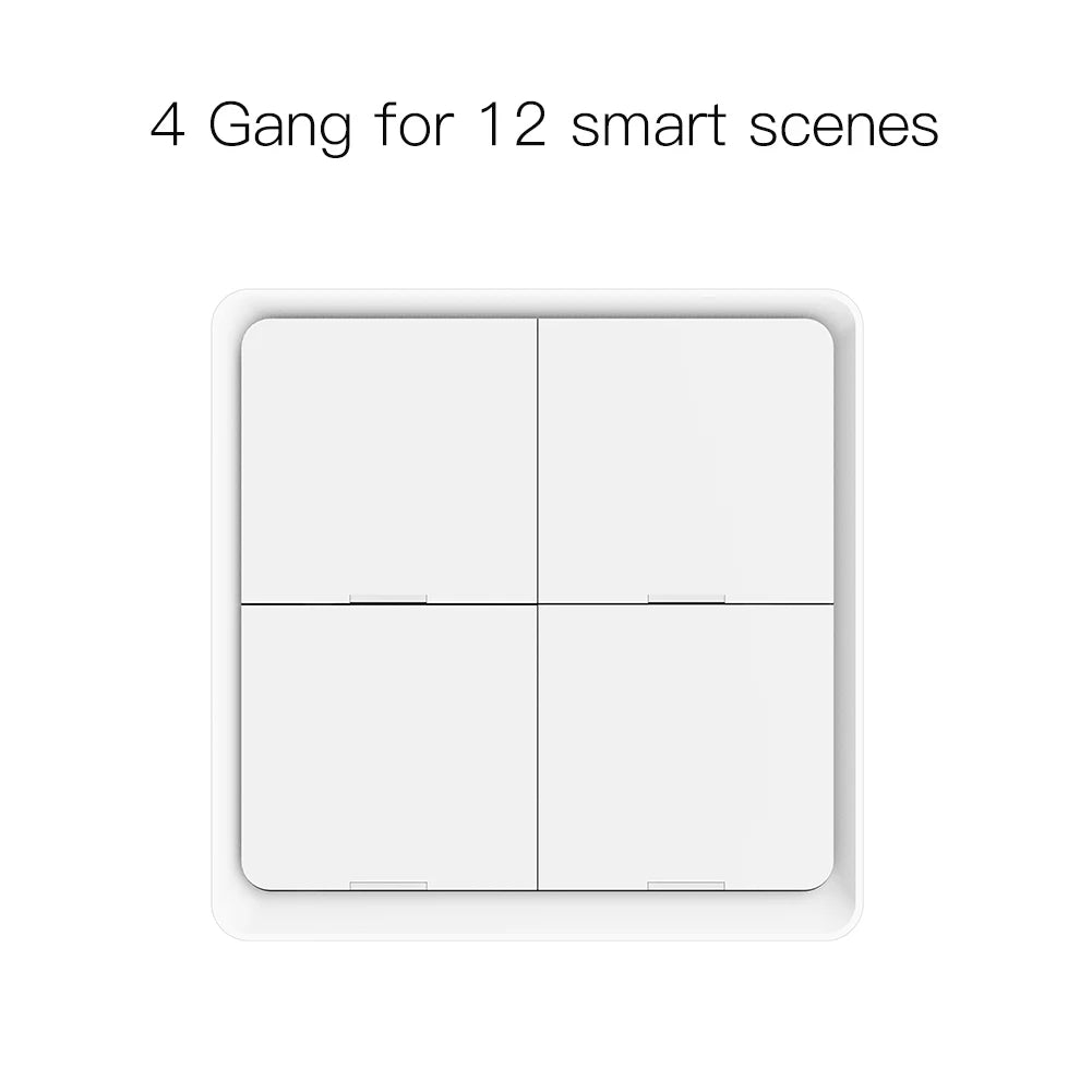 MOES ZigBee 12 Scene Switch 4 Gang Push Button Controller