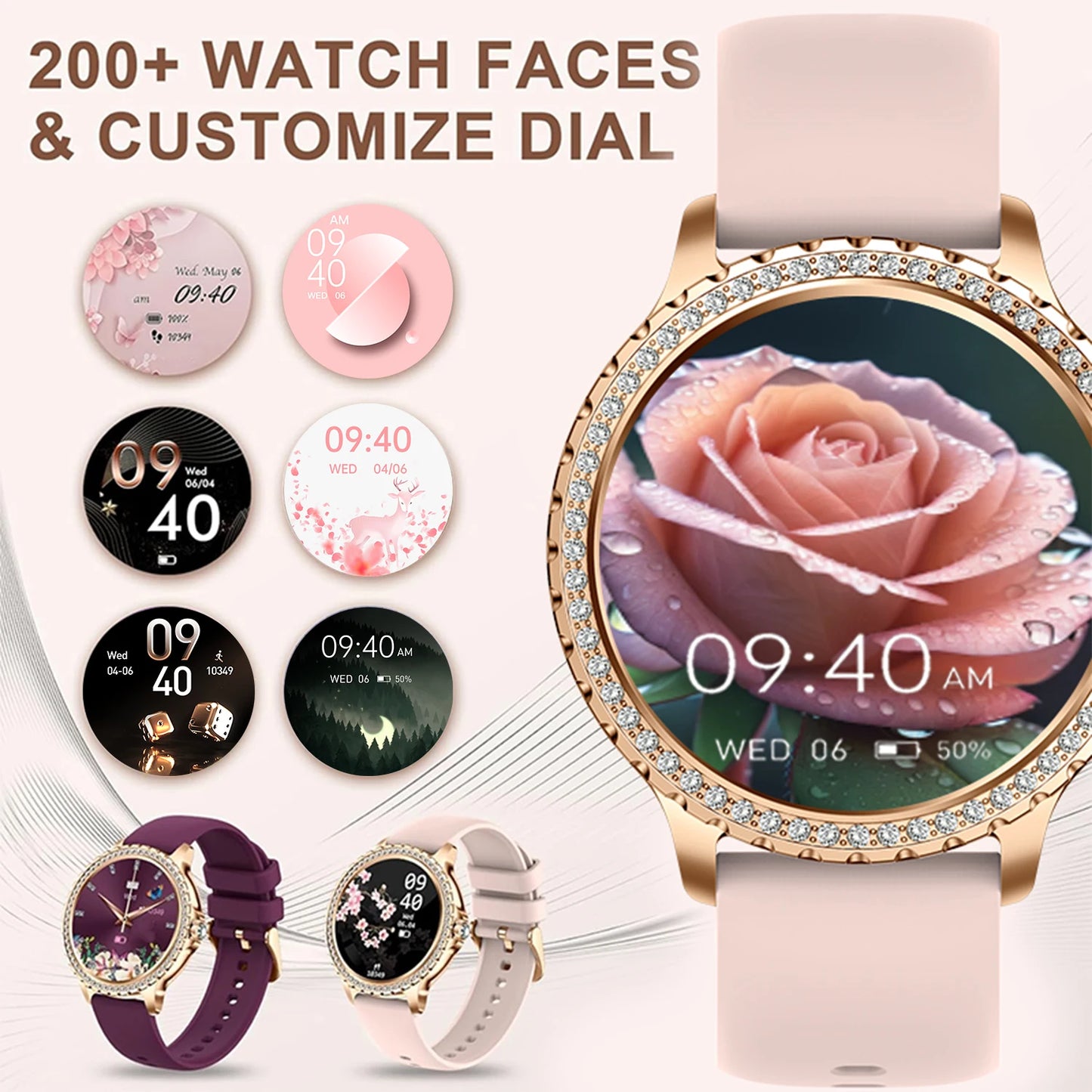 INNOFOVO Smart Watch for Women Touchscreen Fitness Tracker Wireless Calls
