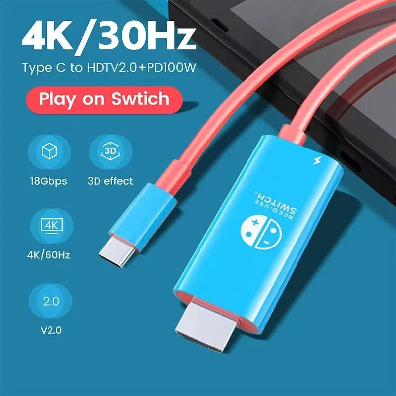 Daguaika Usb C To Hdmi Cable For Switch Laptop Tablet