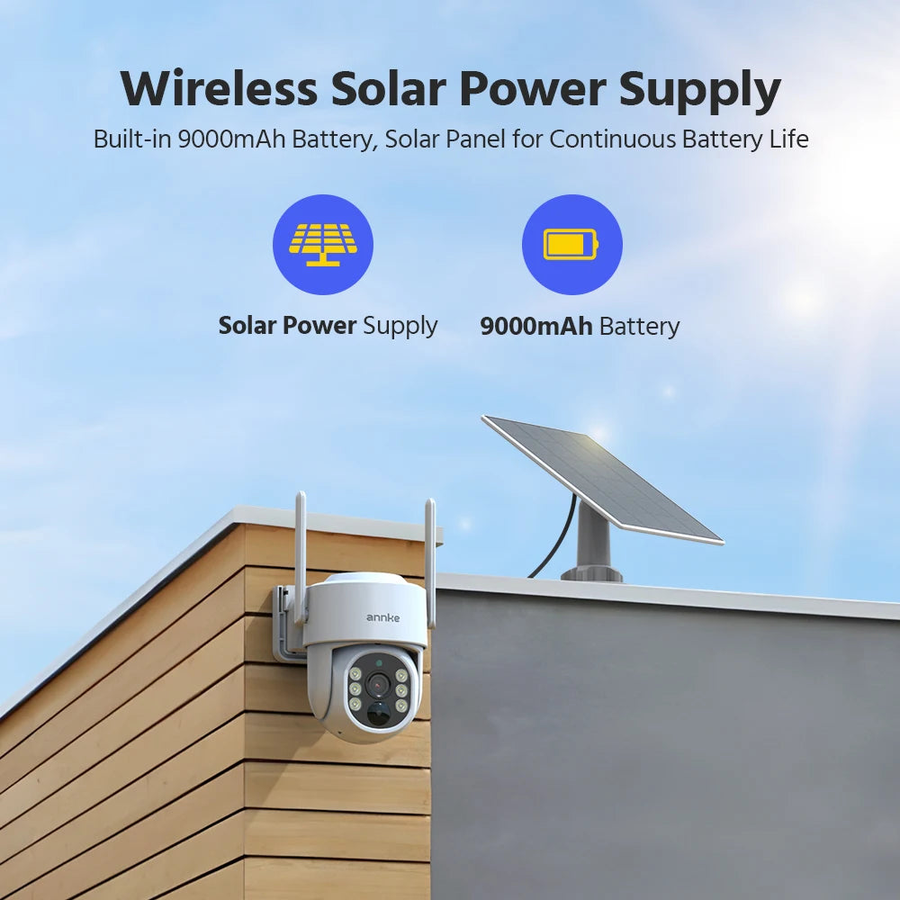 Annke 4MP Solar Wireless Security Camera With PIR Human Detection