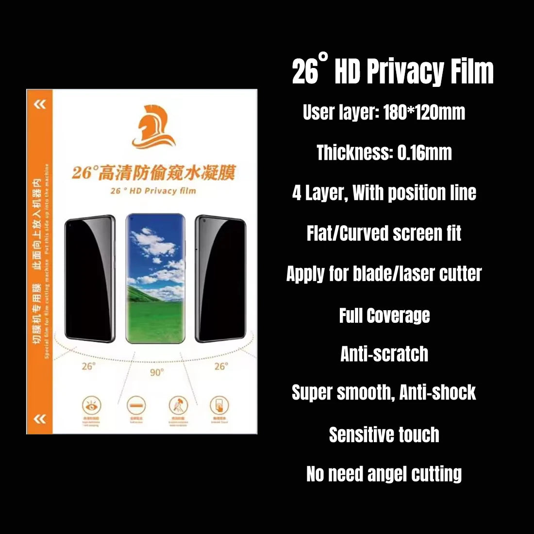 Hydrogel Screen Protector TPU Self Healing Privacy Film