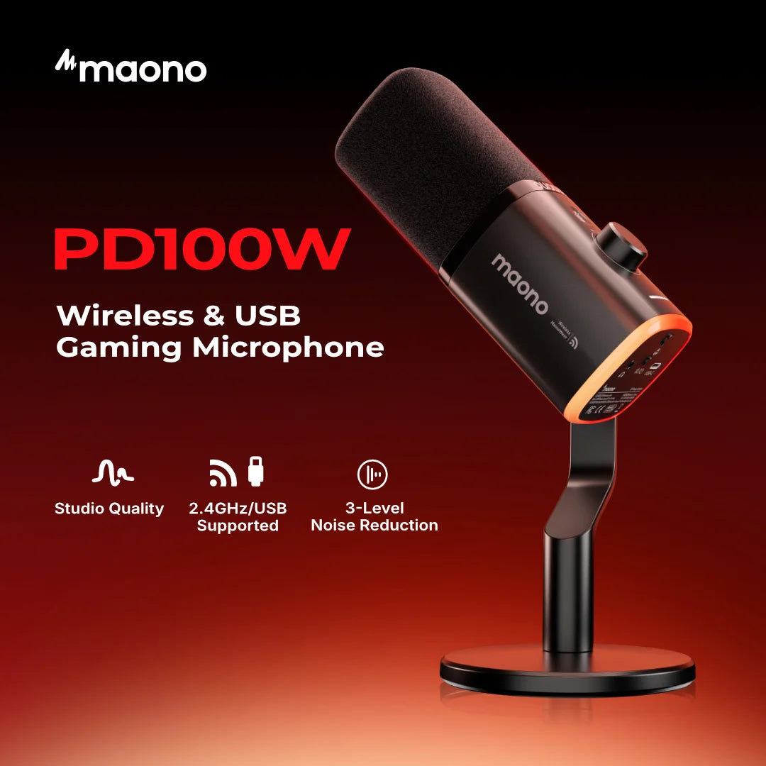 Maono Pd100w Dynamic Usb Microphone For Gaming Streaming Podcast