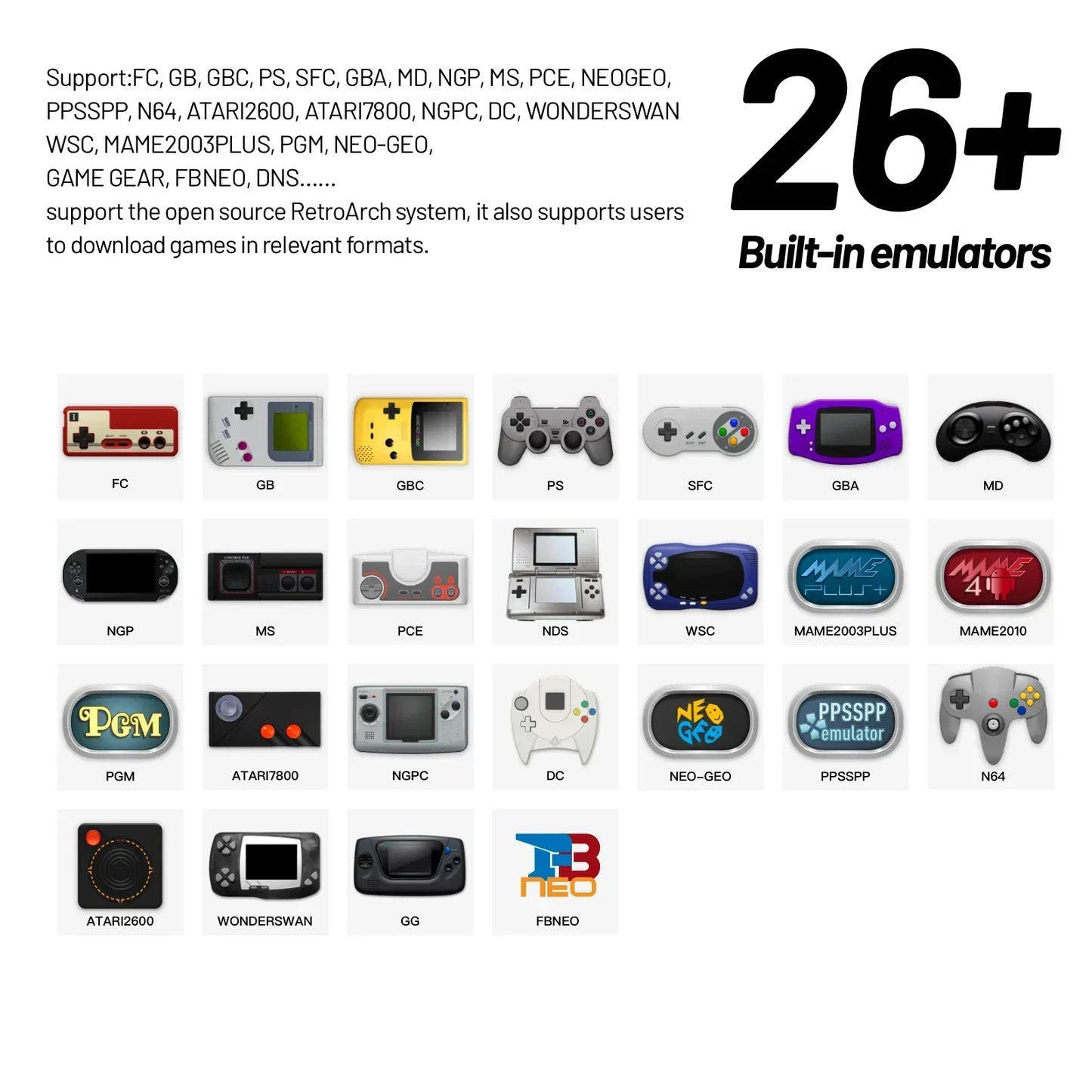 Trimui Smart Pro Handheld Game Console Linux System RGB Lighting