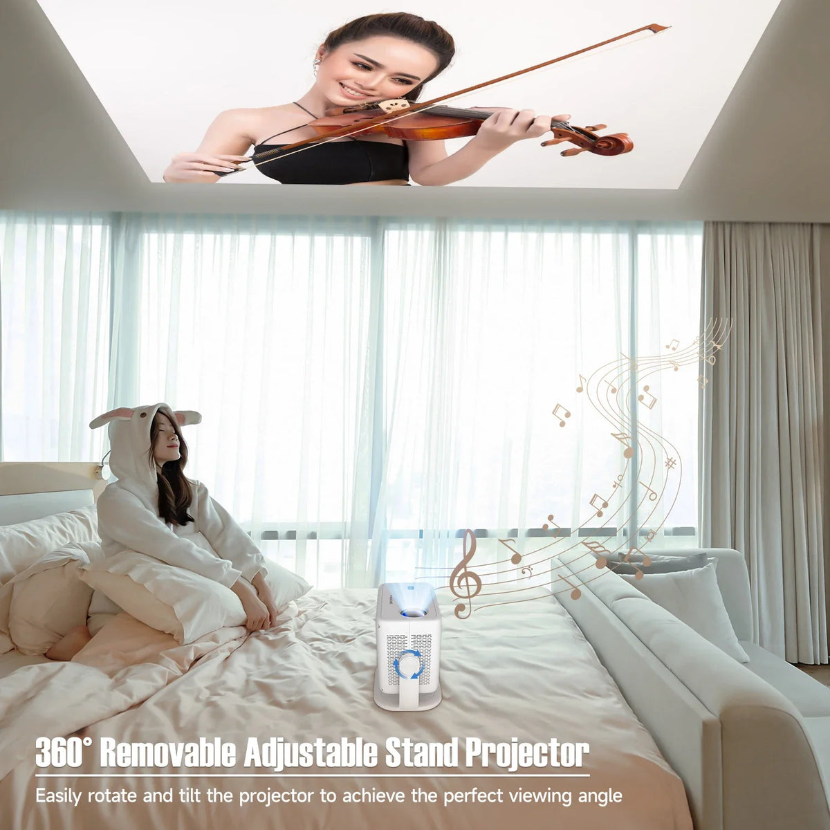 Magcubic Portable 1080P Projector With Auto Focus And Wifi