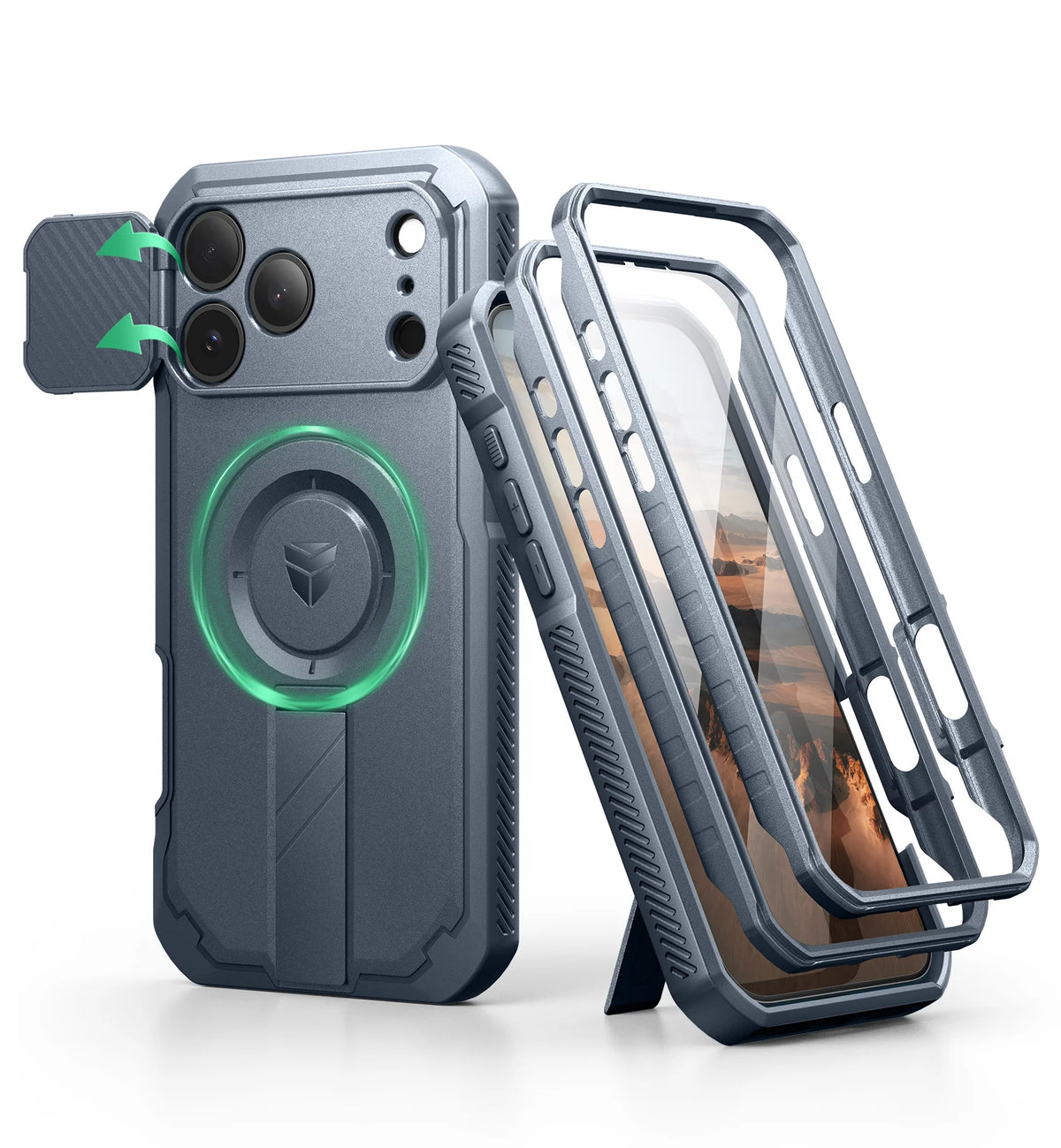 Dexnor Protective Case With Camera Cover And Kickstand For Phones
