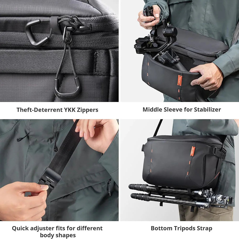 Pgtech OneMo Crossbody Camera Bag For Dslr Photography