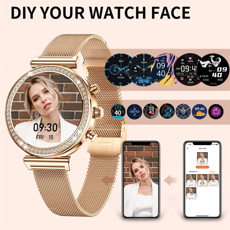 INNOFOVO Ladies Smartwatch Touch Screen With Calls And Messages