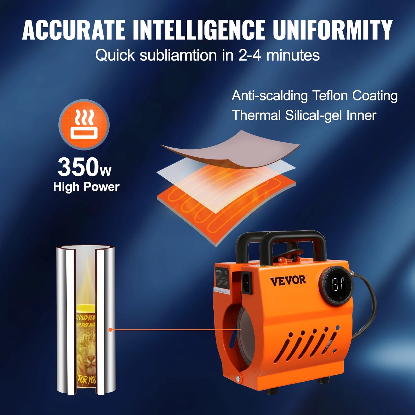 SucceBuy Mug Heat Press for Sublimation DIY Printing