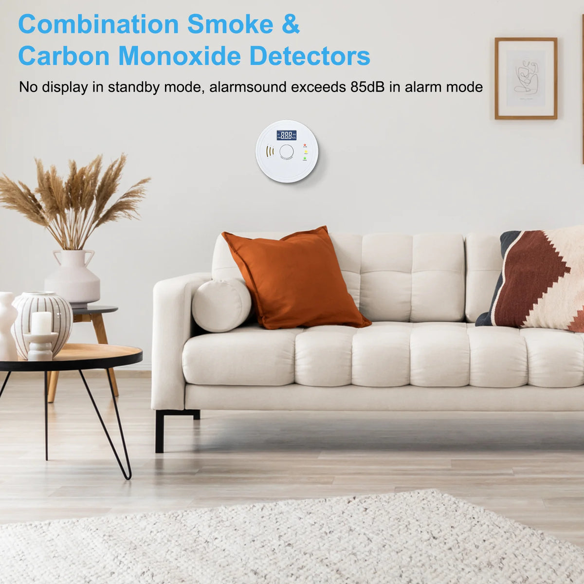 Battery Operated Smoke And Carbon Monoxide Detector Combo Three Pack
