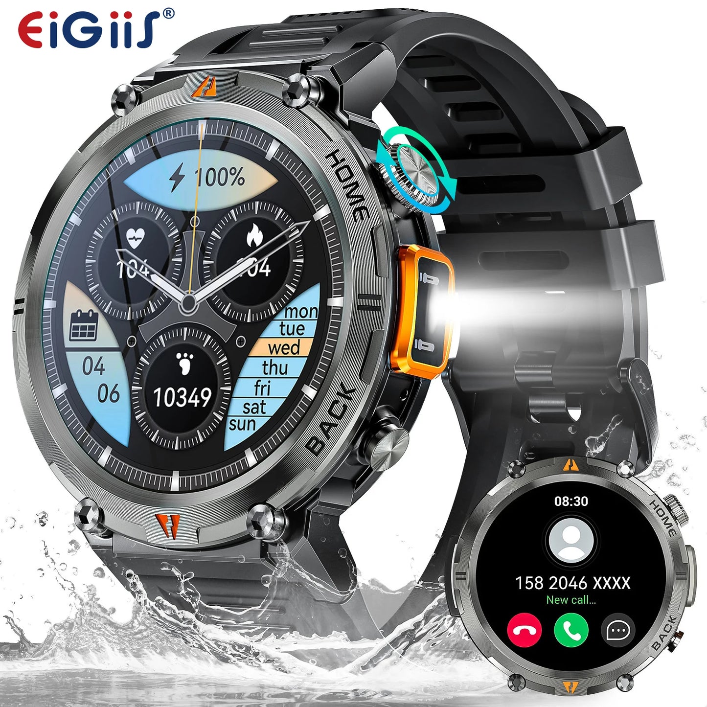 EIGIIS KE3 Smartwatch Bluetooth Call Full Touch Screen