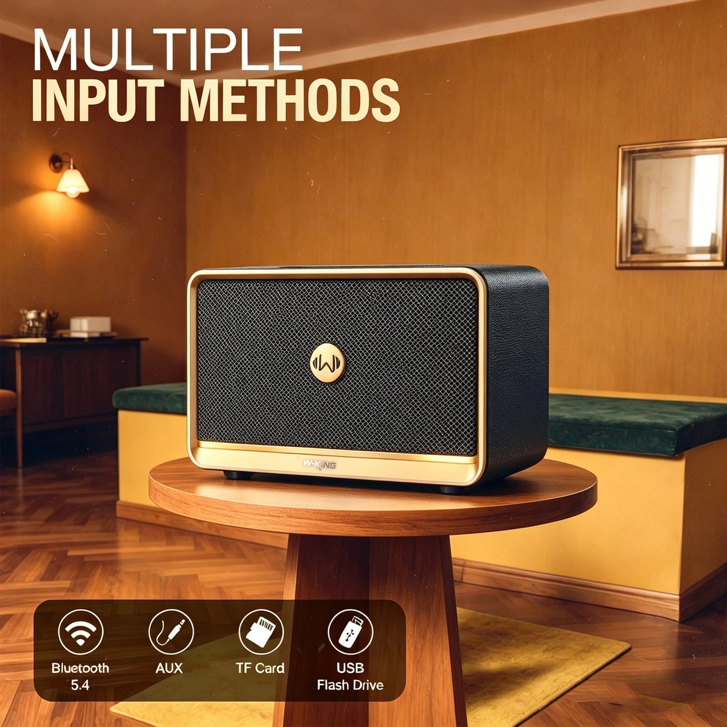 W-King H330 Retro Bluetooth Speaker 120W RMS 210W Max