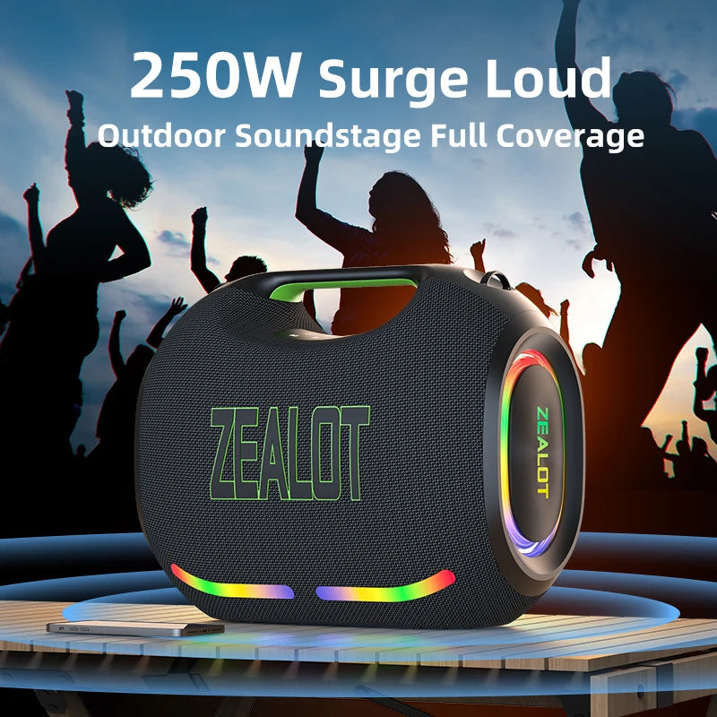ZEALOT ZE21 250W Wireless Portable Speaker 48000mAh Battery