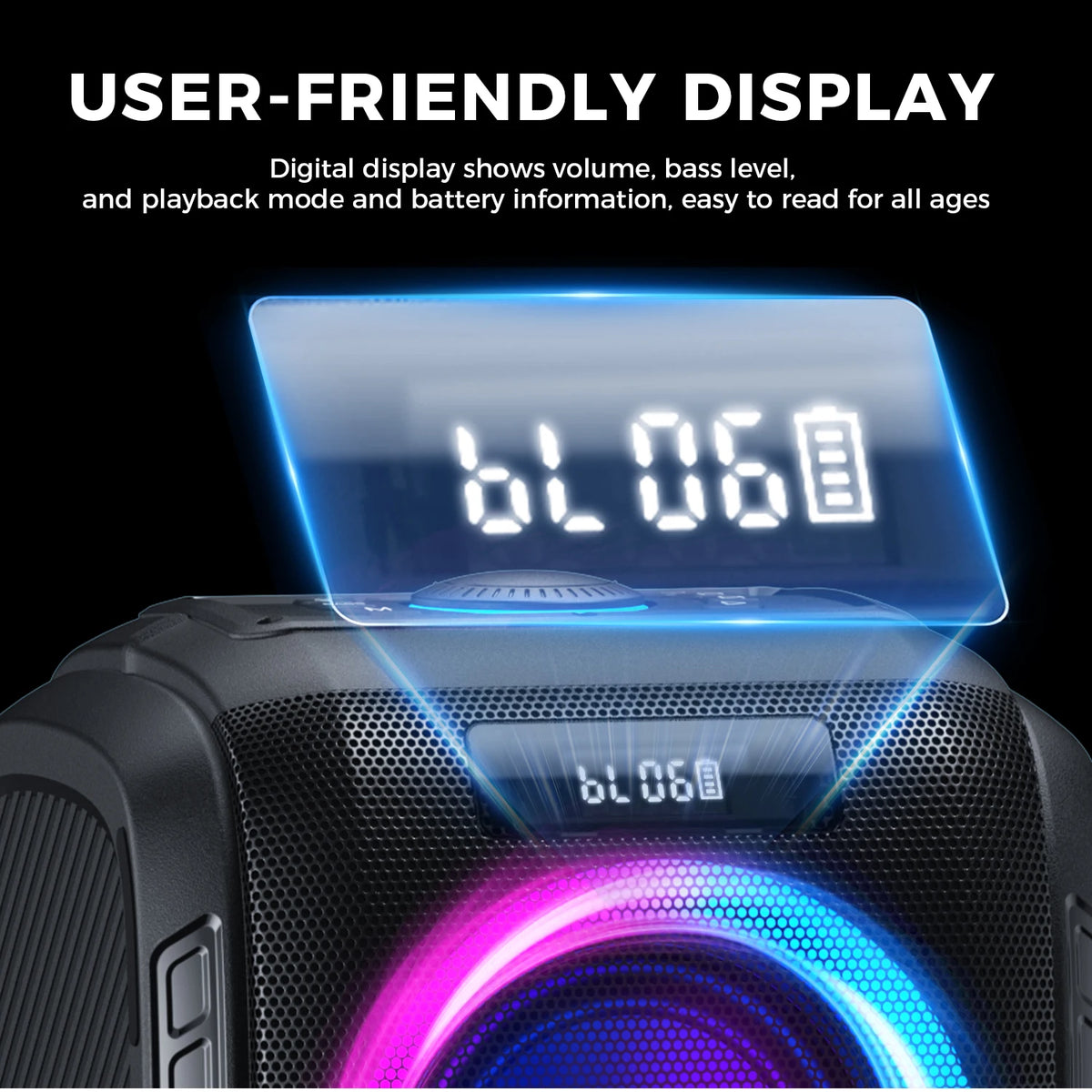 W KING Premium Portable Bluetooth Speaker With Powerful Audio