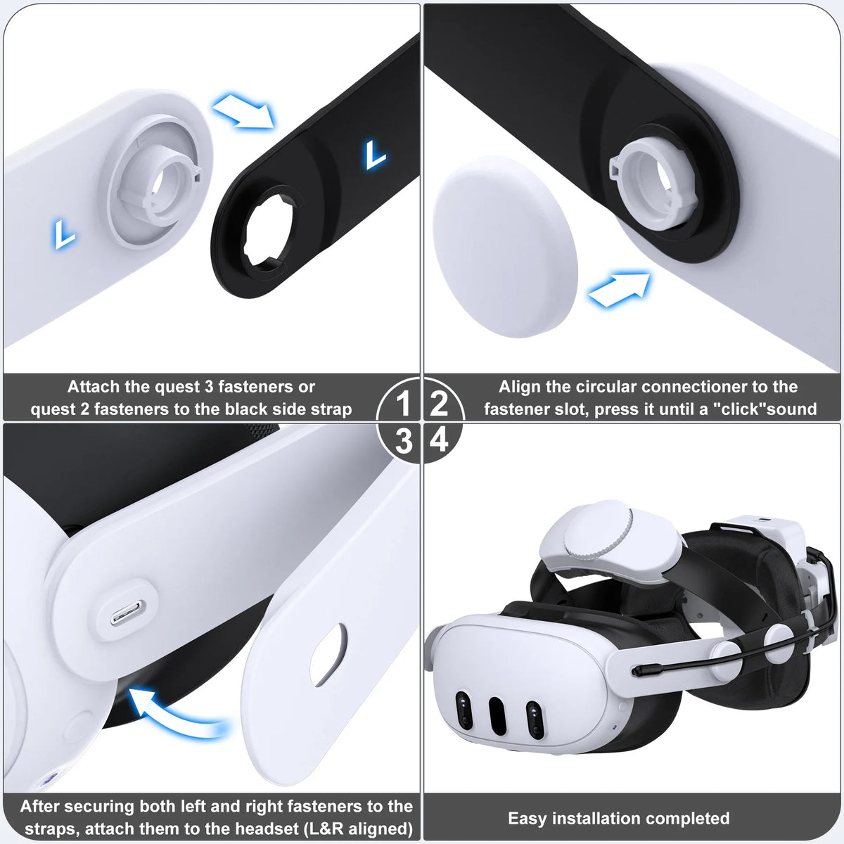 Beboncool VR Head Strap With Rechargeable Battery For Meta Quest