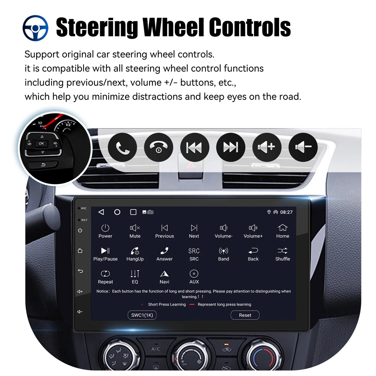 ESSGOO Android Car Radio With Wireless CarPlay And Android Auto