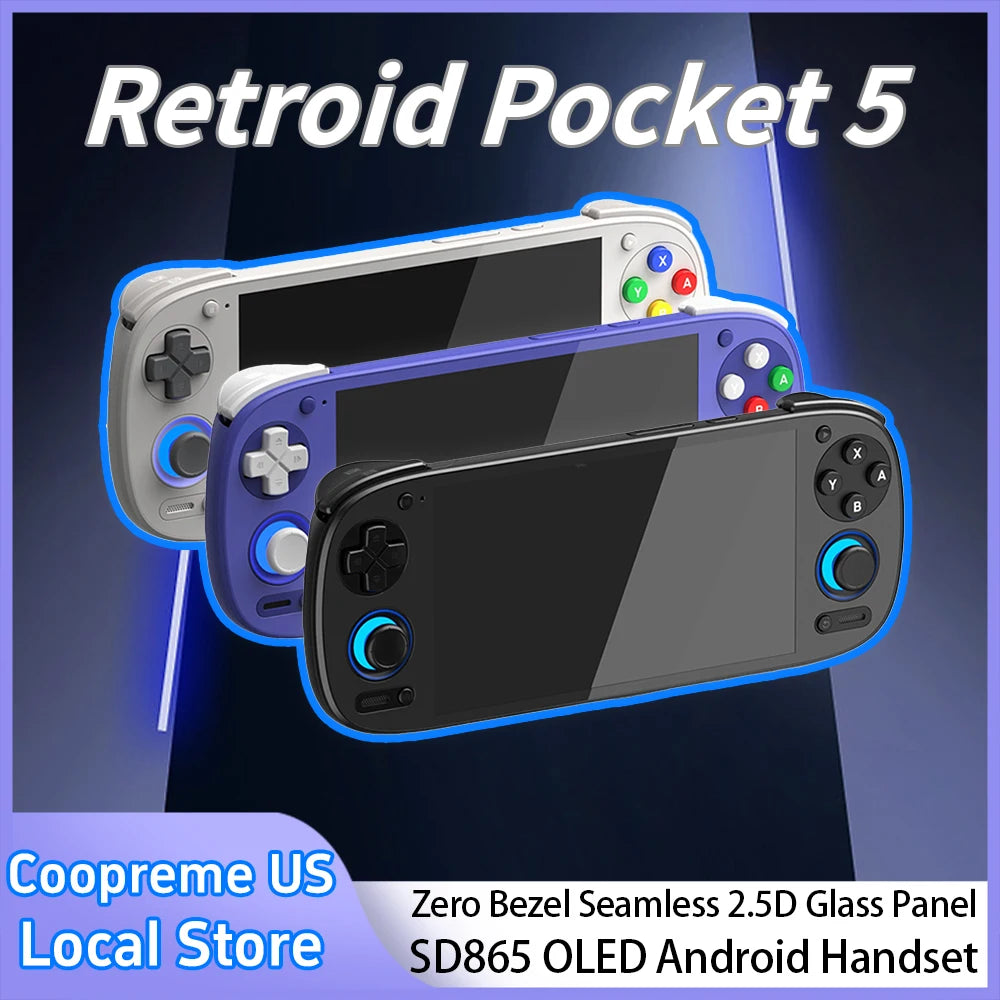 Retroid Pocket 5 Handheld Console With Joystick RGB Lighting