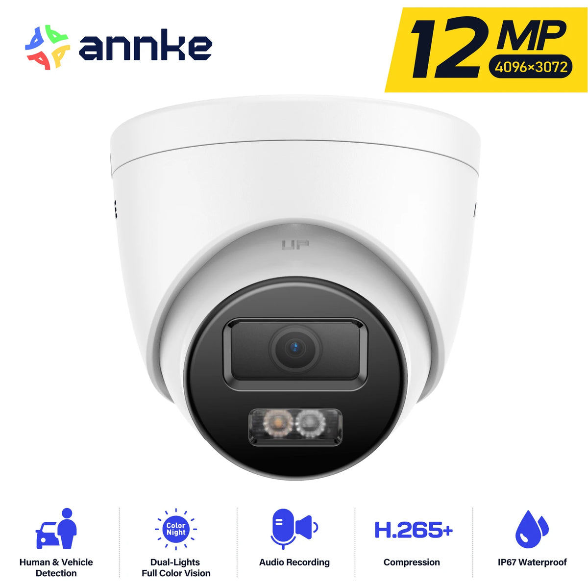 Annke 12MP Outdoor PoE Smart Dual Light Security Camera
